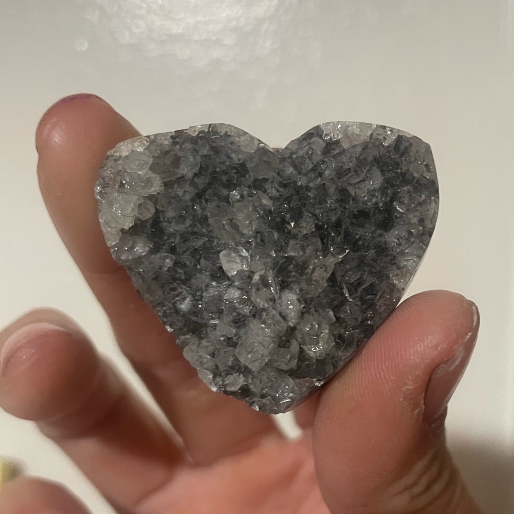 DRUZY heart - gray/silver